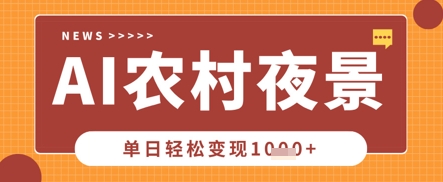 Deepseek制作农村夜景视频,一条视频点赞20W+,单日变现数张-众缘网