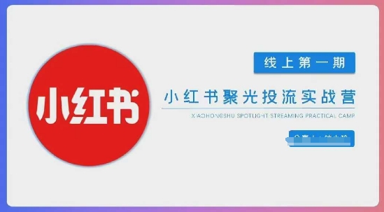 小红书聚光陪跑第一期，教你从0到1玩转小红书聚光投流，搭建小红书付费投流团队，更快的见到效果-众缘网