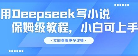用Deepseek写小说,保姆级教程,小白可实操-众缘网